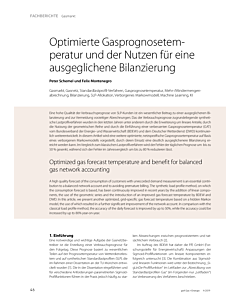 Optimierte Gasprognosetemperatur und der Nutzen für eine ausgeglichene Bilanzierung