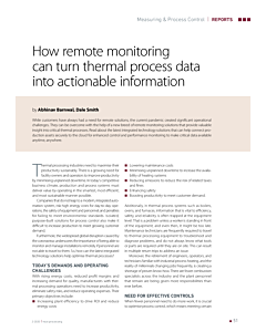 How remote monitoring can turn thermal process data into actionable information