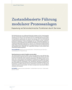 Zustandsbasierte Führung modularer Prozessanlagen