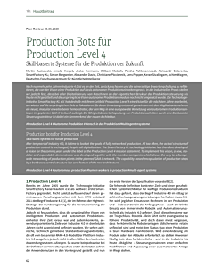 Production Bots für Production Level 4