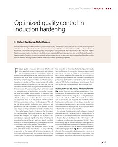 Optimized quality control in induction hardening