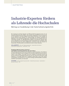 Industrie-Experten fördern als Lehrende die Hochschulen