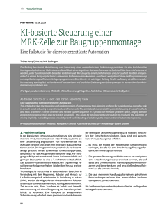 KI-basierte Steuerung einer MRK-Zelle zur Baugruppenmontage