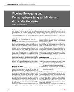 Pipeline-Bewegung und Dehnungsbewertung zur Minderung drohender Georisiken