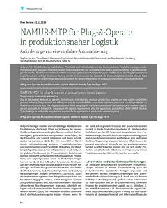 NAMUR-MTP für Plug-&-Operate in produktionsnaher Logistik