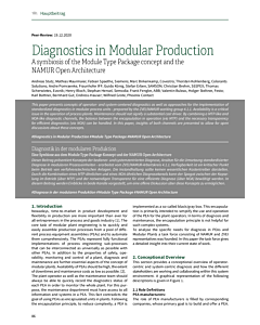 Diagnostics in Modular Production