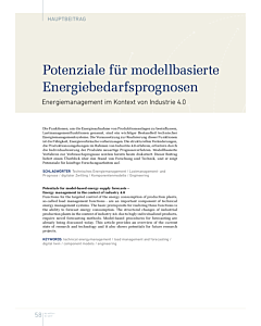 Potenziale für modellbasierte Energiebedarfsprognosen