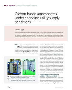 Carbon based atmospheres under changing utility supply conditions