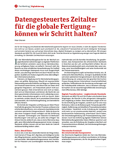 Datengesteuertes Zeitalter für die globale Fertigung – können wir Schritt halten?