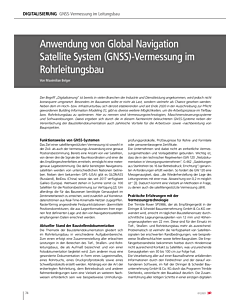 Anwendung von Global Navigation Satellite System (GNSS)-Vermessung im Rohrleitungsbau