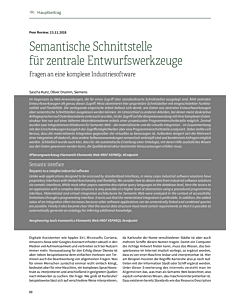 Semantische Schnittstelle für zentrale Entwurfswerkzeuge