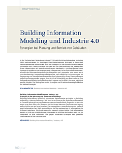 Building Information Modeling und Industrie 4.0