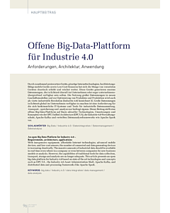 Offene Big-Data-Plattform für Industrie 4.0