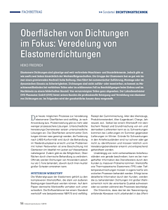 Oberflächen von Dichtungen im Fokus: Veredelung von Elastomerdichtungen