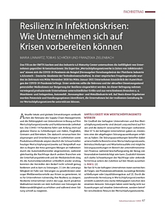 Resilienz in Infektionskrisen: Wie Unternehmen sich auf Krisen vorbereiten können