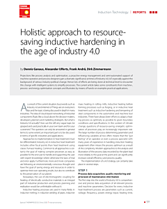 Holistic approach to resourcesaving inductive hardening in the age of industry 4.0