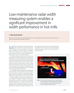 Low-maintenance radar width measuring system enables a significant improvement in width performance in hot mills