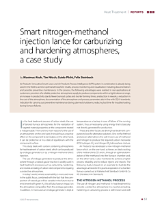 Smart nitrogen-methanol injection lance for carburizing and hardening atmospheres, a case study