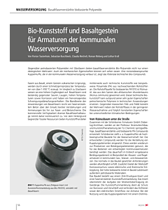 Bio-Kunststoff und Basaltgestein für Armaturen der kommunalen Wasserversorgung