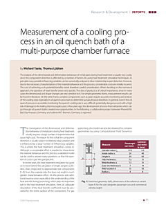 Measurement of a cooling process in an oil quench bath of a multi-purpose chamber furnace