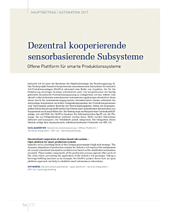 Dezentral kooperierende sensorbasierende Subsysteme