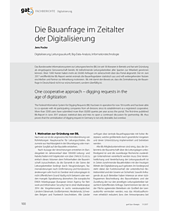 Die Bauanfrage im Zeitalter der Digitalisierung