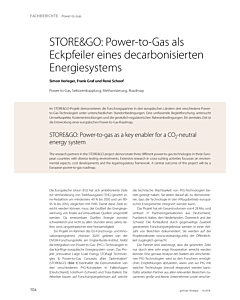 STORE&GO: Power-to-Gas als Eckpfeiler eines decarbonisierten Energiesystems