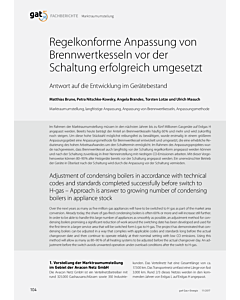 Regelkonforme Anpassung von Brennwertkesseln vor der Schaltung erfolgreich umgesetzt