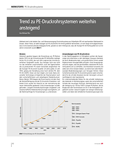 Trend zu PE-Druckrohrsystemen weiterhin ansteigend