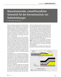 Wasserbasierender, umweltfreundlicher Voranstrich für den Korrosionsschutz von Stahlrohrleitungen