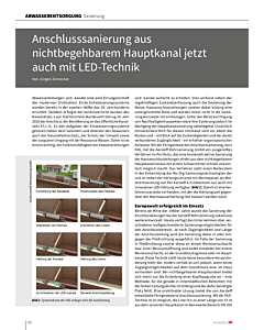 Anschlusssanierung aus nichtbegehbarem Hauptkanal jetzt auch mit LED-Technik