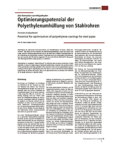 Optimierungspotenzial der Polyethylenumhüllung von Stahlrohren