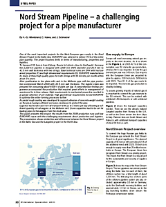 Nord Stream Pipeline - a challenging project for a pipe manufacturer