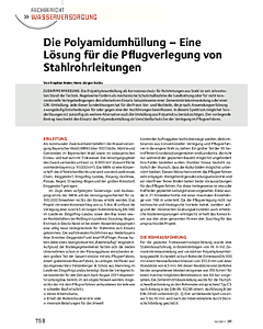 Die Polyamidumhüllung - Eine Lösung für die Pflugverlegung von Stahlrohrleitungen