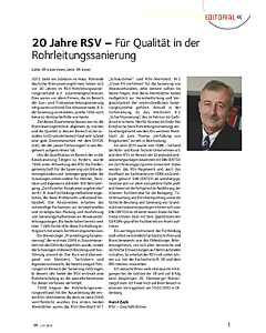 20 Jahre RSV - Für Qualität in der Rohrleitungssanierung