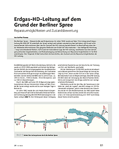 Erdgas-HD-Leitung auf dem Grund der Berliner Spree