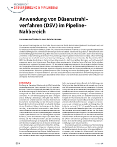 Anwendung von Düsenstrahlverfahren (DSV) im Pipeline-Nahbereich