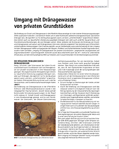 Umgang mit Dränagewasser von privaten Grundstücken