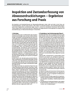 Inspektion und Zustandserfassung von Abwasserdruckleitungen – Ergebnisse aus Forschung und Praxis