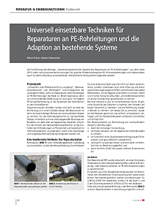 Universell einsetzbare Techniken für Reparaturen an PE-Rohrleitungen und die Adaption an bestehende Systeme