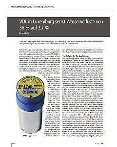 VDL in Luxemburg senkt Wasserverluste von 36 % auf 3,7 %