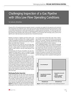 Challenging Inspection of a Gas Pipeline with Ultra Low Flow Operating Conditions