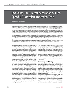 Evo Series 1.0 – Latest generation of High Speed UT Corrosion Inspection Tools