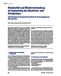 Modularität und Wiederverwendung im Engineering des Maschinen- und Anlagenbaus