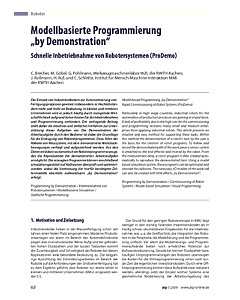 Modellbasierte Programmierung "by Demonstration"