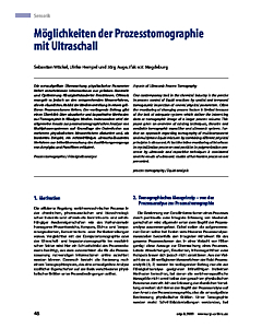 Möglichkeiten der Prozesstomographie mit Ultraschall