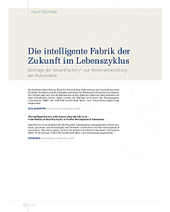 Die intelligente Fabrik der Zukunft im Lebenszyklus