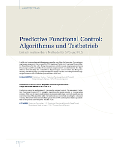 Predictive Functional Control: Algorithmus und Testbetrieb