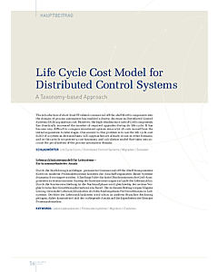 Lebenszykluskostenmodell für Leitsysteme