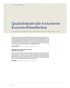 Qualitätskontrolle texturierter Kunststoffoberflächen